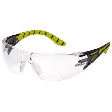 lunettes de protection, 124.7 mm largeur, 164 mm longueur, 1.8 mm d'épaisseur, H2X Anti-Fog, Clear, Black-Green