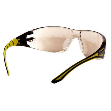 protective eyewear, 124.7 mm wd, 164 mm lg, 1.8 mm thk, Anti-Scratch, I/O Mirror, Black-Green