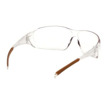 Safety Glasses, 138 mm wd, 130 mm lg, 2.3 mm thk, Medium, Anti-Fog, Clear, Frameless, Clear