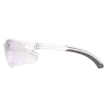 Safety Glasses, 156 mm wd, 160 mm lg, 2.3 mm thk, Medium, Anti-Scratch, Clear, Frameless, Clear