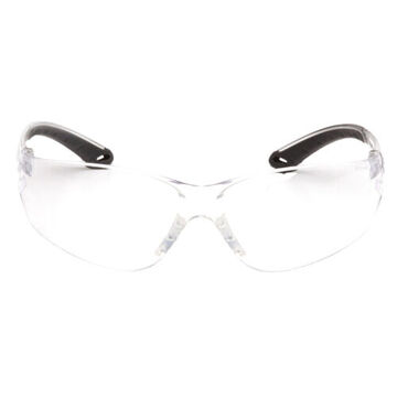 Safety Glasses, 156 mm wd, 160 mm lg, 2.3 mm thk, Medium, Anti-Scratch, Clear, Frameless, Clear