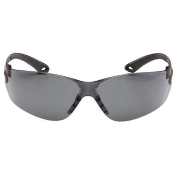 Safety Glasses, 156 mm wd, 160 mm lg, 2.3 mm thk, Medium, Anti-Fog, Gray, Frameless, Gray
