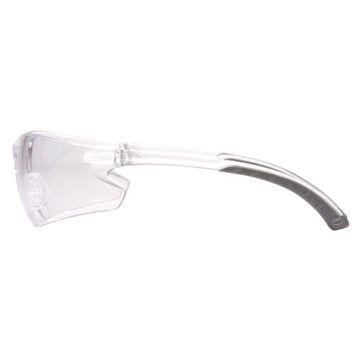 Safety Glasses, 156 mm wd, 160 mm lg, 2.3 mm thk, Medium, Anti-Scratch, Gray, Frameless, Gray