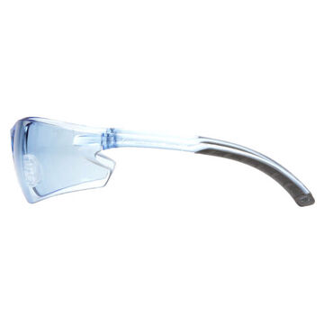 Safety Glasses, 156 mm wd, 160 mm lg, 2.3 mm thk, Medium, Anti-Scratch, Infinity Blue, Frameless, Blue