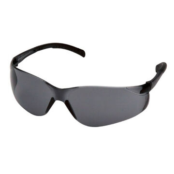 Safety Glasses Economical, 137 Mm Wd, 157 Mm Lg, 2.5 Mm Thk, Anti-scratch, Gray, Wraparound Frame, Gray