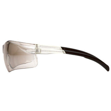 Safety Glasses Economical, 137 Mm Wd, 157 Mm Lg, 2.5 Mm Thk, Anti-scratch, I/o Mirror, Wraparound Frame, I/o Mirror