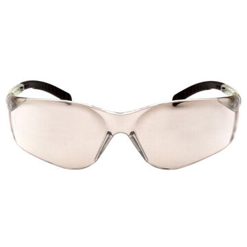 Safety Glasses Economical, 137 Mm Wd, 157 Mm Lg, 2.5 Mm Thk, Anti-scratch, I/o Mirror, Wraparound Frame, I/o Mirror