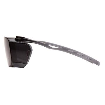 Safety Glasses, 132.5 mm wd, 160 mm lg, 1.8 mm thk, H2X Anti-Fog, Gray, Gray