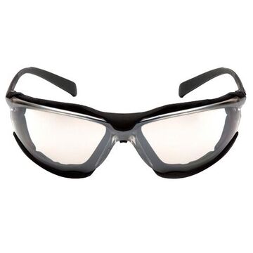 Safety Glasses, 135 mm wd, 161 mm lg, 1.6 mm thk, H2MAX Anti-Fog, Clear, Foam Lined Frame, Black