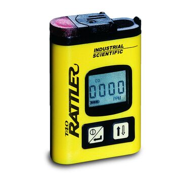 Single Gas Detector, Carbon Monoxide, 0 to 999 ppm, Audible, Visual and Vibrating, AA Alkaline