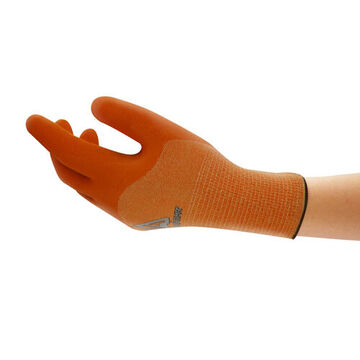 Medium-duty Safety Gloves, Neoprene/nitrile Palm, Orange, Left And Right Hand