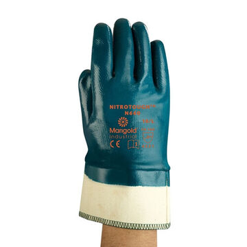Heavy-duty Work Gloves, Blue, Nitrile