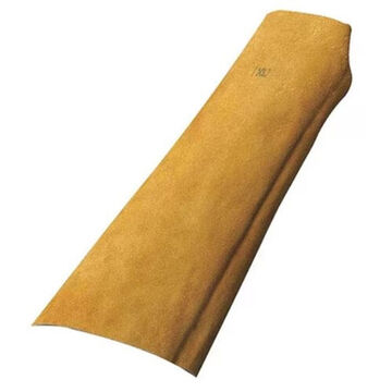 Welding Sleeve, 8.5 in lg, Split Cowhide Shell, Beige, Straight Cuff