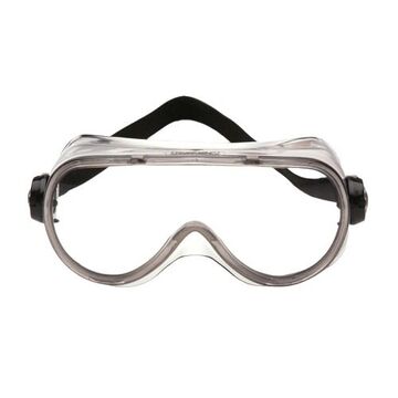 Top Shelf Chemical Splash Safety Glasses, 520 mm lg, 2.2 mm thk, H2X Anti-Fog, Clear, Gray