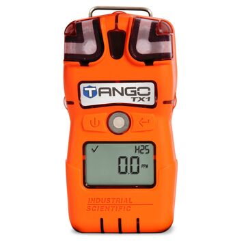 Single Gas Detector, Hydrogen Sulfide, 0 to 500 ppm, Lithium lon