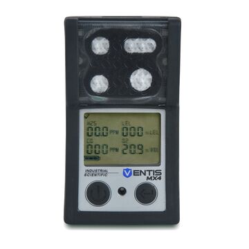 Multi Gas Detector, Oxygen, Carbon Monoxide, Hydrogen Sulfide, Combustible Gases, 0 to 30% O2, 0 to 1000 ppm CO, 0 to 500 ppm H2S, 0 to 100% LEL, 0 to 5% CH4, Audible, Visual and Vibrating, Lithium lon, Polycarbonate with Protective Rubber Overmold