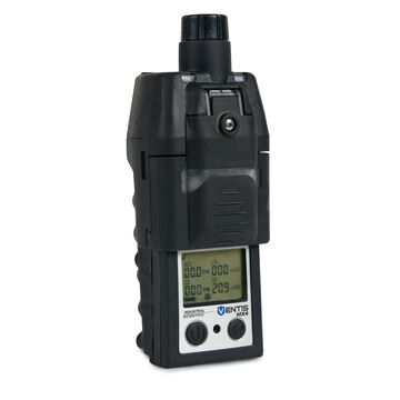 Multi Gas Detector, Oxygen, Carbon Monoxide, Hydrogen Sulfide, Lower Explosive Limit, 0 to 30% O2, 0 to 1000 ppm CO, 0 to 500 ppm H2S, 0 to 100% LEL, Audible, Visual and Vibrating, Lithium lon, Polycarbonate with Protective Rubber Overmold