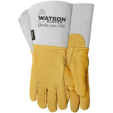 Welding Gloves, Tan, Cowhide Leather