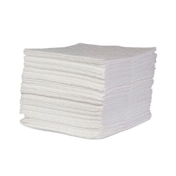 Pad Oil Absorbent, 15 In Lg, 15 In Wd, 17 Gal, Polyproylene