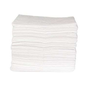Pad Oil Absorbent, 15 In Lg, 15 In Wd, 17 Gal, Polyproylene