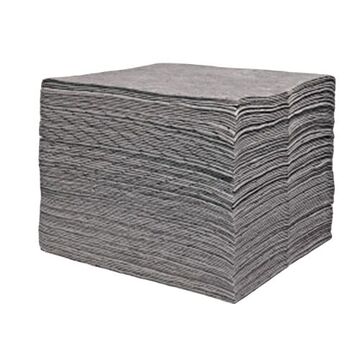 Pad Contractor Grade Absorbent, 18 In Lg, 15 In Wd, 22 Gal, Polyproylene