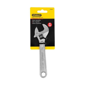 Adjustable Jaw Adjustable Wrench, 1-1/2 in, 6 in lg