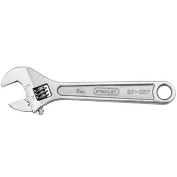 Adjustable Jaw Adjustable Wrench, 1-1/2 in, 6 in lg