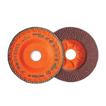 One-Step Finishing Abrasive Disc, 5 in dia, 7/8 in Arbor/Shank, 80 Grit