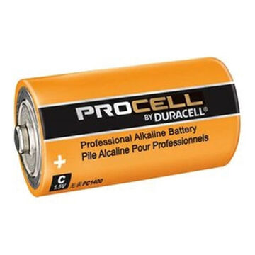 Alkaline Battery, 1.5 VDC, 9038 Ah, C Battery