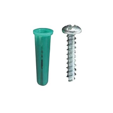 Conical Anchor Kit, #10 to #12 Thread dia, Plastic, Hex