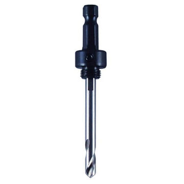 Arbor, 3/8 in Shank, 1/4 in Dia, 3-3/32 in Lg Pilot Drill, Carbon Steel