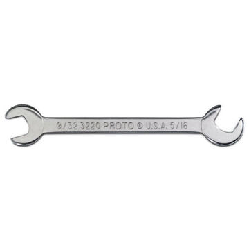 Short Angle Wrench, 9/32 x 5/16 in, Open End, 3-1/2 in lg