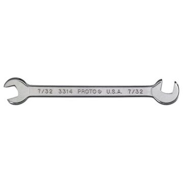 Short Angle Wrench, 7/32 in, Open End, 3 in lg