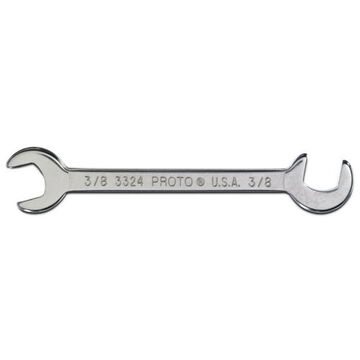 Short Angle Wrench, 3/8 in, Open End, 3-3/4 in lg