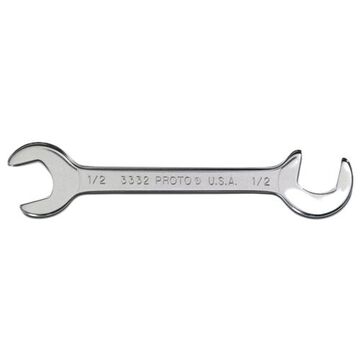 Short Angle Wrench, 1/2 in, Open End, 4-7/16 in lg
