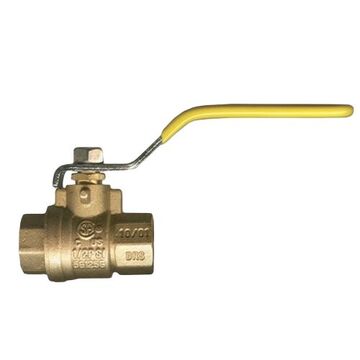 Ball Valve, 3/8 in Nominal, Forged Brass, Full