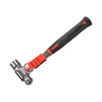 Ball Pein Hammer, 12-1/8 in lg, 1-15/16 in Face dia, 16 oz, Forged Steel Head