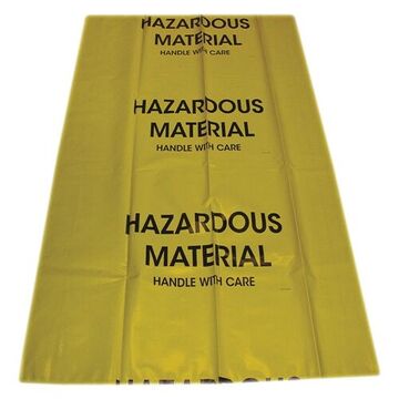 Hazardous Waste Bag, 60 in lg, 36 in wd