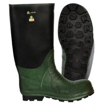 Bottes imperméables, unisexe, acier, noir, vert