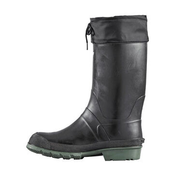 Bottes Hunter, Homme, Taille 9, 13.75 pouce de hauteur, Caoutchouc, Tige en nylon, Noir/Vert