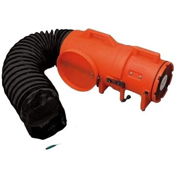 Explosion Proof Blower, 1/3 HP, 115 V, 12 in, Plastic, 3250 rpm, 1484 cfm, 27 in lg, 16 in wd, 17 in ht