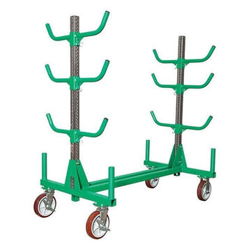 Foldable Bent Conduit Cart, 63-1/2 in ht, 3000 lb, Green