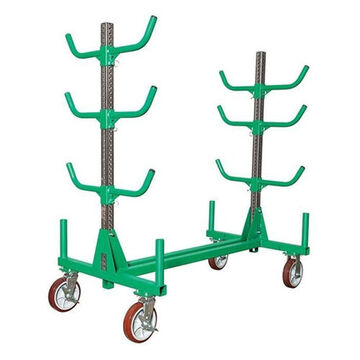 Chariot pliable pour conduits courbés, 63-1/2 pouce ht, 3000 lb, vert