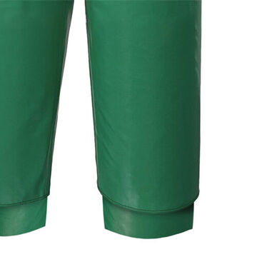Flame Retarant Bib Pant, S, Green, Polyester/PVC