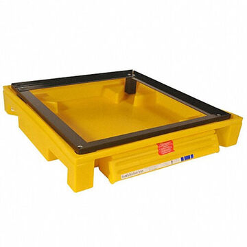 Safety Cabinet Bladder System, 1 Drum, 93 gal, Yellow, Polyethylene