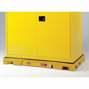 Safety Cabinet Bladder System, 1 Drum, 93 gal, Yellow, Polyethylene