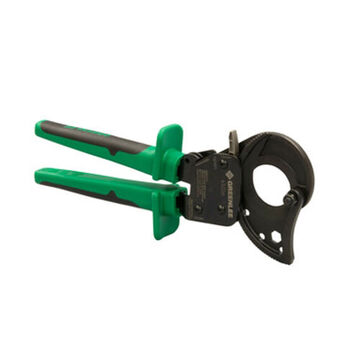 Ratchet Cable Cutter, 600 kcmil, 10 in oal, 1-7/16 in, Cushioned Grip, Copper, Aluminum