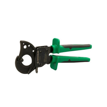 Ratchet Cable Cutter, 600 kcmil, 10 in oal, 1-7/16 in, Cushioned Grip, Copper, Aluminum