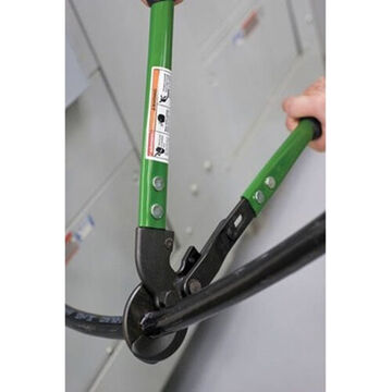 High Leverage Cable Cutter, 500 kcmil, 18 in oal, Steel, Molded Grip, Copper, Aluminum