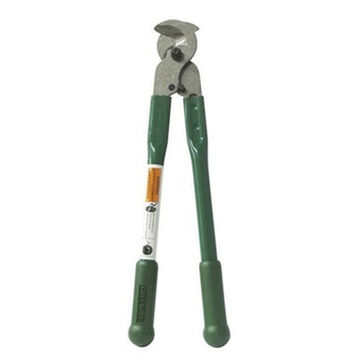 Extended Handle Cable Cutter, 350 kcmil, 18 in oal, Steel with rubber grips, Copper, Aluminum